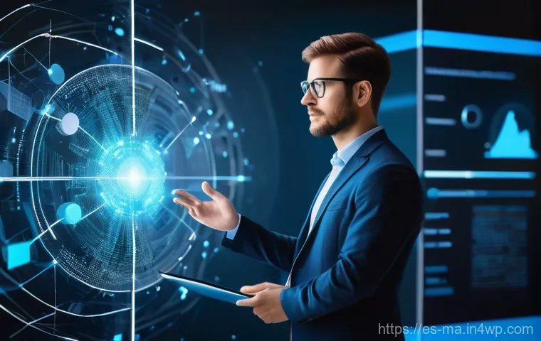 정보 신뢰성 평가의 실수 피하기 - **Prompt:** A person, fully clothed in everyday attire, is depicted breaking free from a translucent...