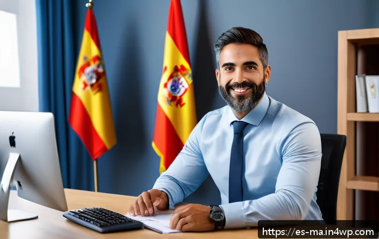 전문가의 정보 신뢰성 평가 기준 - A professional digital workspace scene featuring a confident Spanish financial expert in business at...